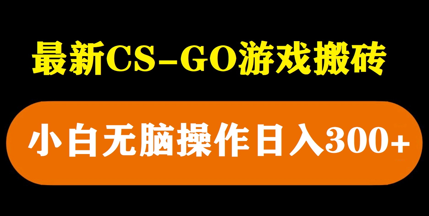 最新csgo游戏搬砖游戏，无需挂机小白无脑也能日入300+