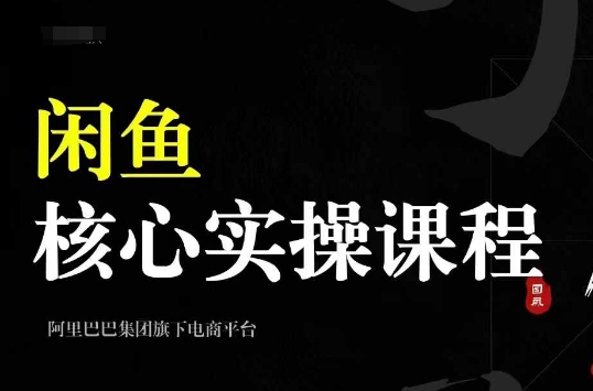 2024闲鱼平台关键实操课程，从起号、选款、公布、市场销售，手把手带你一个出单闲鱼号