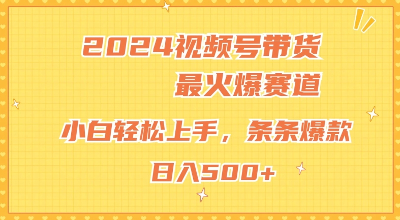 2024微信视频号超受欢迎跑道，新手快速上手，纯原创设计AI卖货，一条条爆品