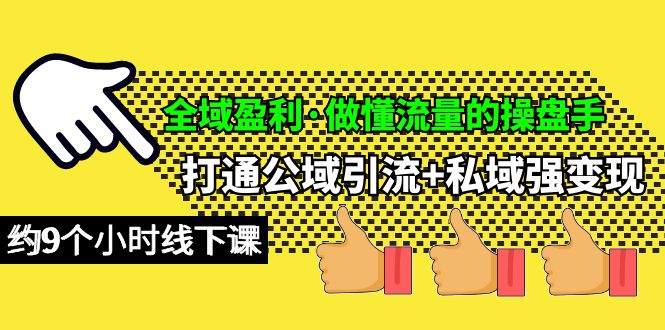 （10045期）示范区赢利·做懂流量股票操盘手，连通公域流量引流方法 公域强转现，约9小时面授课