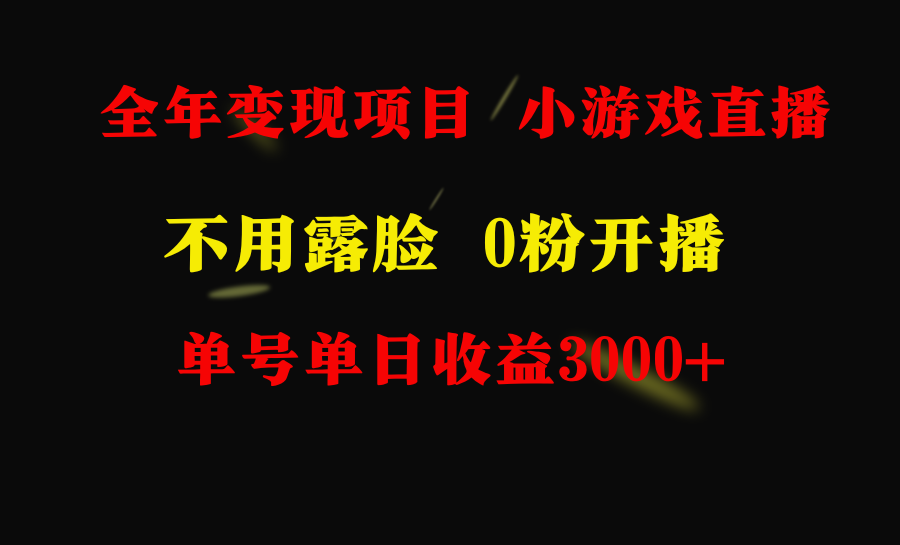 （9097期）全年度可做的项目，新手易上手，每日盈利3000 不露脸直播游戏，零门槛，…