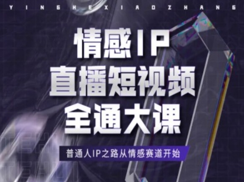 情绪IP直播短视频全通大课，平常人IP之途从情感跑道逐渐