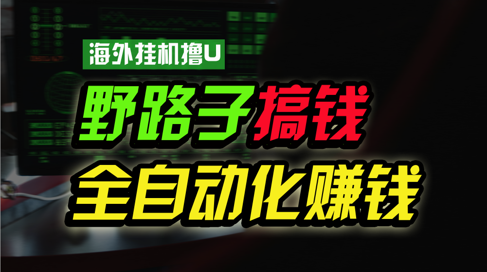 海外挂机撸U新平台，日赚15美元，全程无人值守，可批量放大，工作室内部项目！