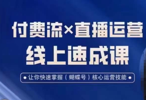 视频号付费流实操课程，付费流??直播运营速成课，让你快速掌握视频号核心运营技能