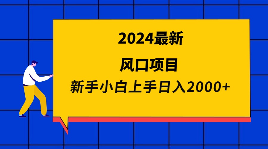 （9483期）2024全新蓝海项目 新手入门日入2000