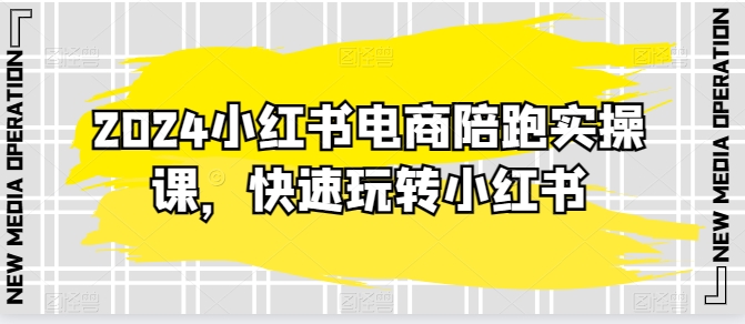 2024小红书电商陪跑实操课，迅速轻松玩小红书的，超出20节精细化管理课程内容