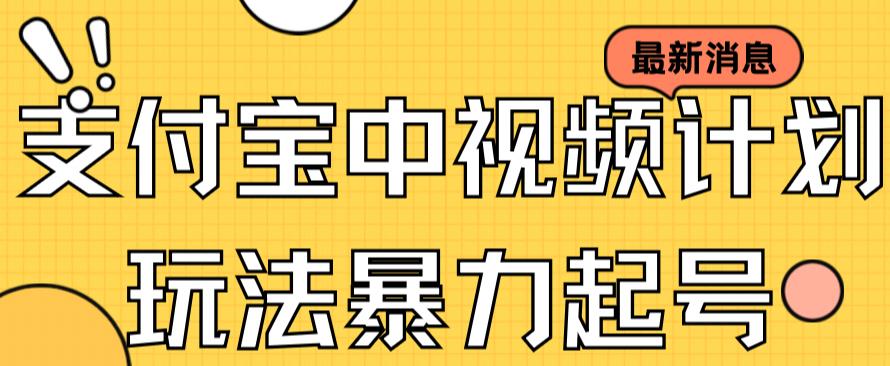 支付宝钱包中视频游戏玩法暴力行为养号影视剧养号有播放视频即可领取盈利（带素材内容）