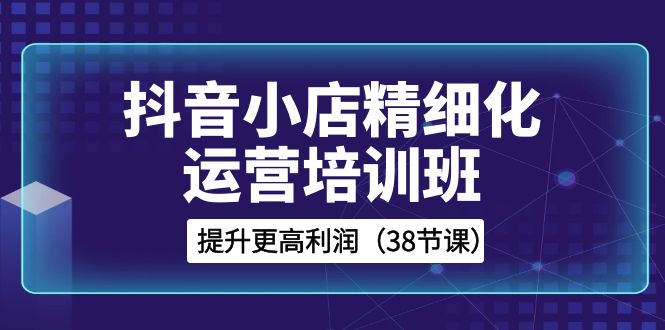 抖店精细化营销培训机构，提高更高一些盈利（38堂课）