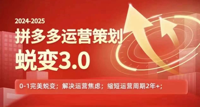 2024-2025拼多多运营对策成长3.0，0~1华丽蜕变，处理信息焦虑