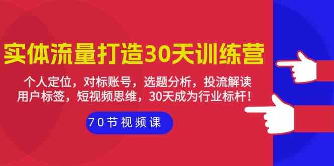 实体线总流量打造出30天夏令营：个人定位，对比账户，论文选题剖析，投流讲解（70节）