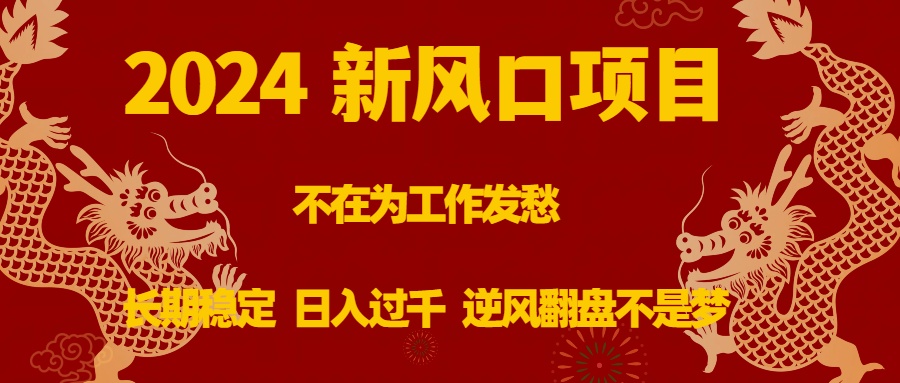 （8587期）2024新蓝海项目，没有在为事业犯愁，持续稳定，日入了千 让二追三指日可待