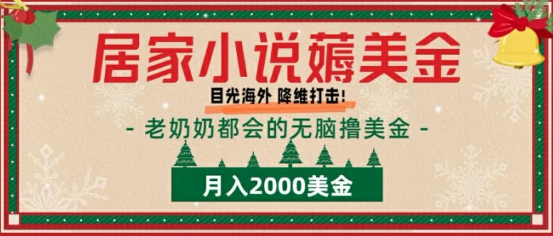 居家生活小说集薅美元，拆卸国外撸美元新项目月入2000美金详尽具体指导