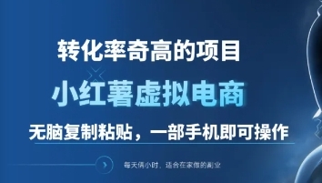 一单49.9，转化率奇高的项目，冷门暴利的小红书虚拟电商