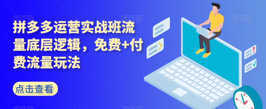 拼多多运营实战演练班总流量底层思维，完全免费 付费推广游戏玩法