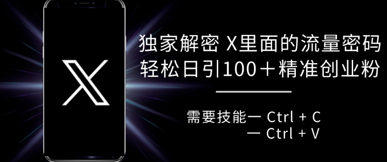 独家代理破译 X 里边的总流量登陆密码，拷贝轻轻松松日引100