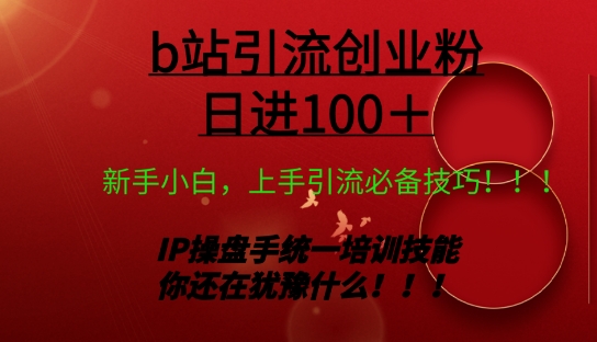 日引创业粉 100+ b 站全套打法【实操视频】