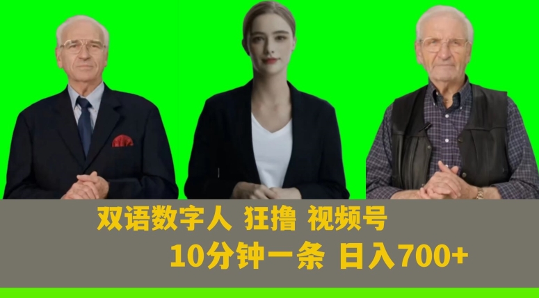 Ai生成双语数字人狂撸视频号，日入700+内附251G素材【揭秘】-暖阳网-优质付费教程和创业项目大全