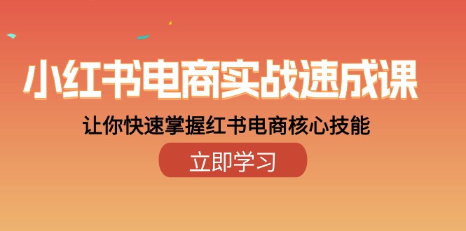 （10384期）小红书电商实战演练速成课，让你快速把握小红书电子商务核心技能（28课）