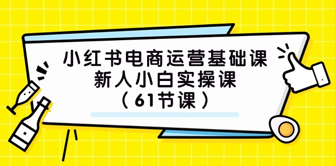 小红书电商经营专业课，新手小白实操课（61堂课）