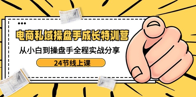 电子商务公域股票操盘手发展夏令营：从小白到股票操盘手全过程实战演练共享-24节线上课